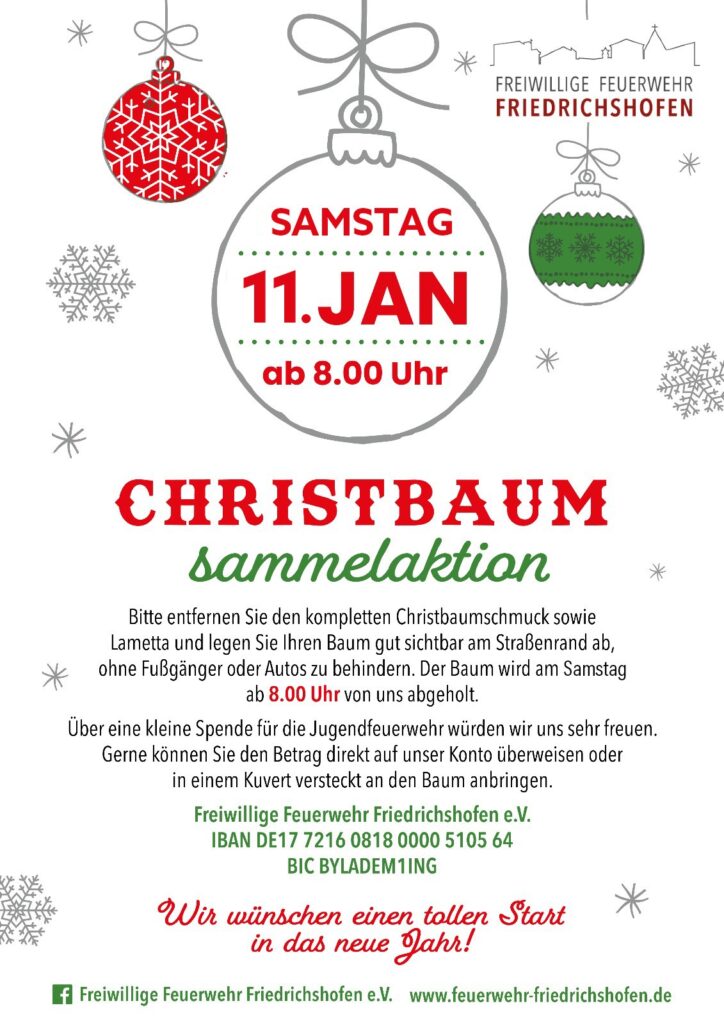 Christbaumsammelaktion 2025